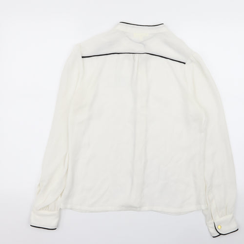 Linea Womens White   Basic Button-Up Size 10