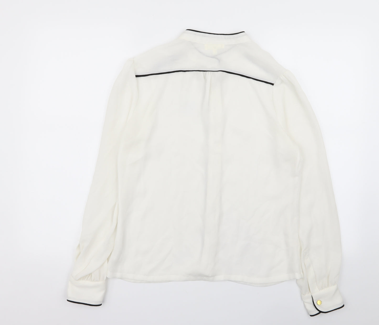 Linea Womens White   Basic Button-Up Size 10
