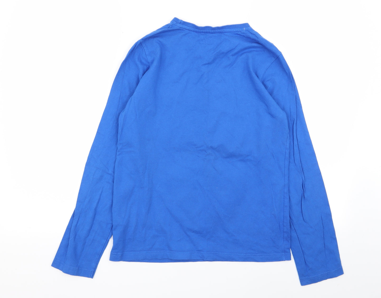 F&F Boys Blue Solid   Pyjama Top Size 12-13 Years  - christmas top