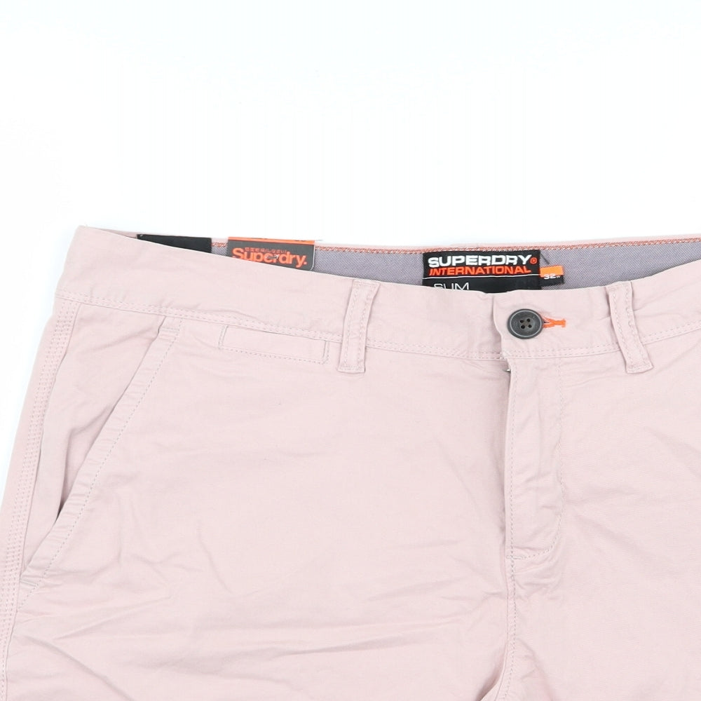 Superdry Mens Pink   Chino Shorts Size 32 in