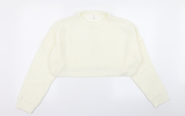 Missguided Womens White Pullover Jumper Size M