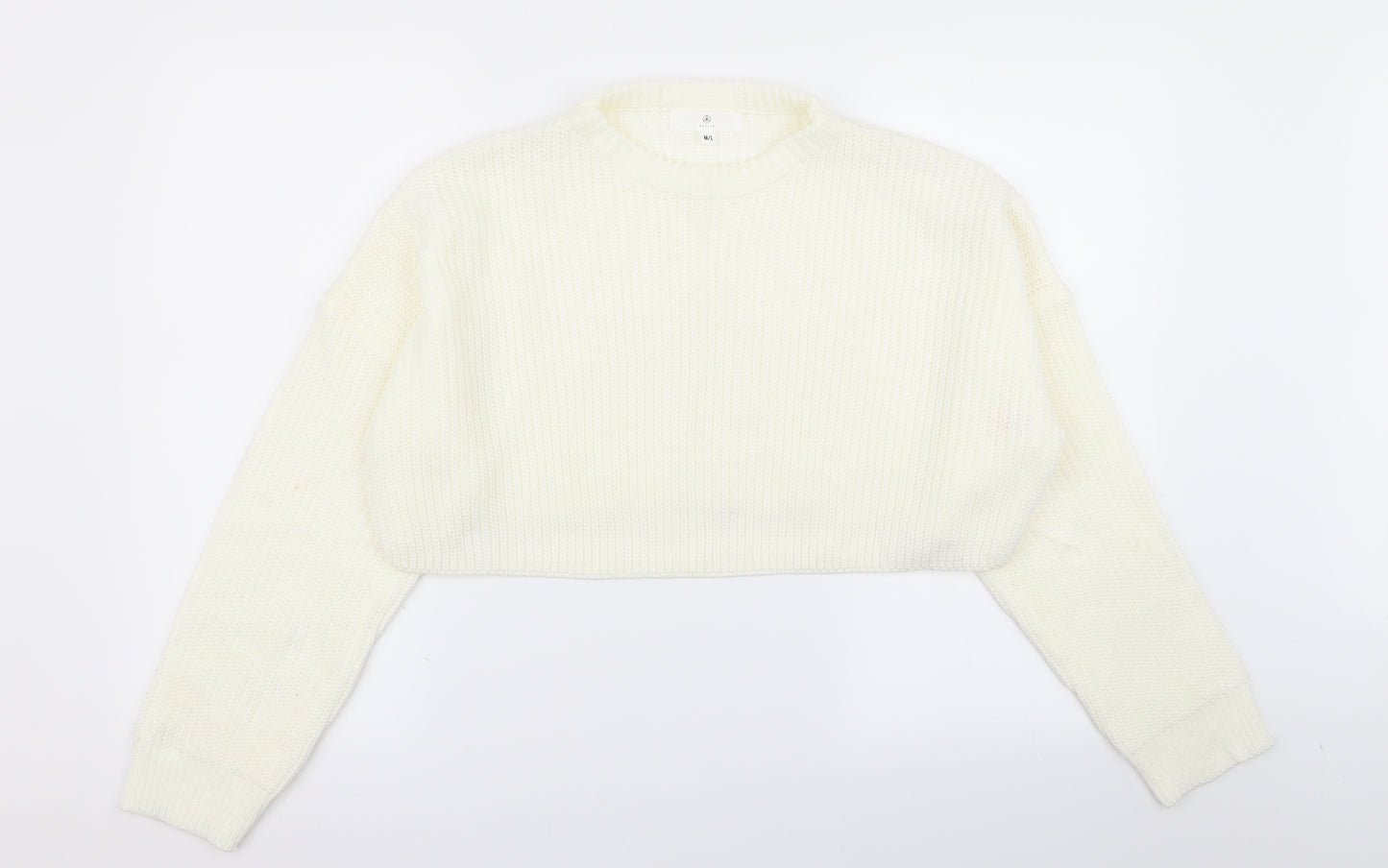 Missguided Womens White   Pullover Jumper Size M