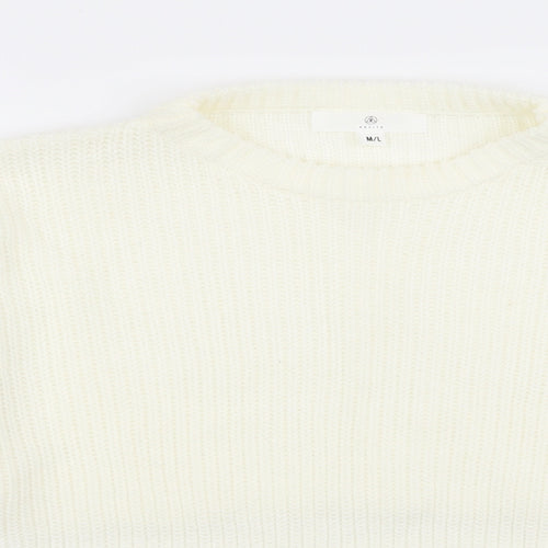 Missguided Womens White   Pullover Jumper Size M