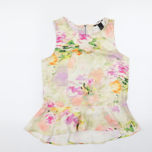 H&M Womens Multicoloured Geometric  Basic Tank Size 8