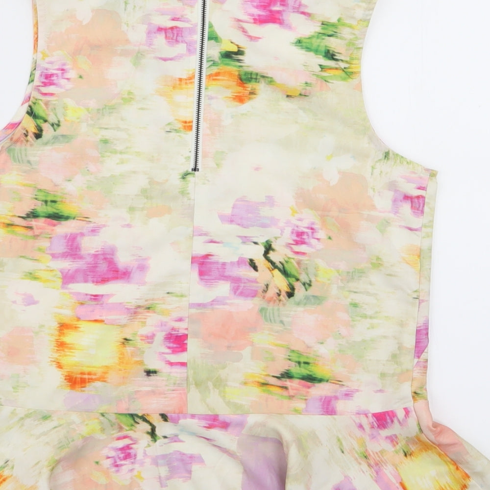 H&M Womens Multicoloured Geometric  Basic Tank Size 8