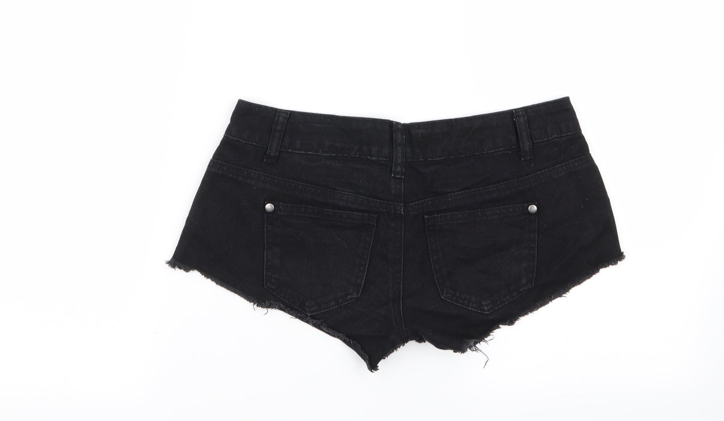 Internacionale Womens Black   Hot Pants Shorts Size 6 - Sequins all over