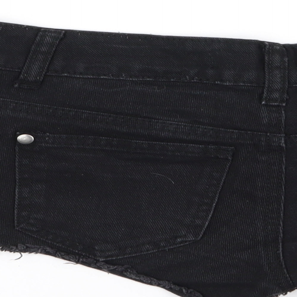 Internacionale Womens Black   Hot Pants Shorts Size 6 - Sequins all over