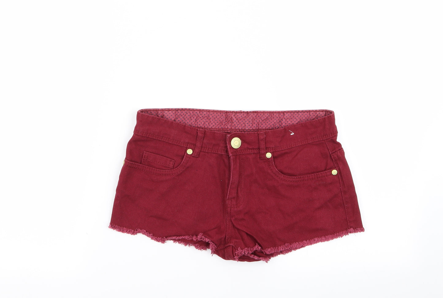 denim and co Womens Red   Hot Pants Shorts Size 8