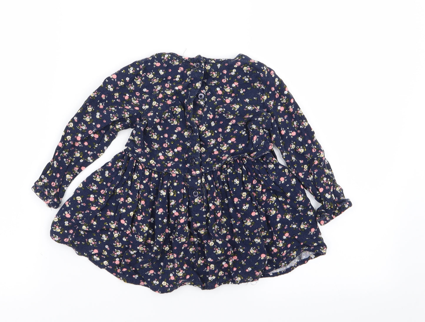 Young Dimension Girls Blue Floral  Fit & Flare  Size 18-24 Months