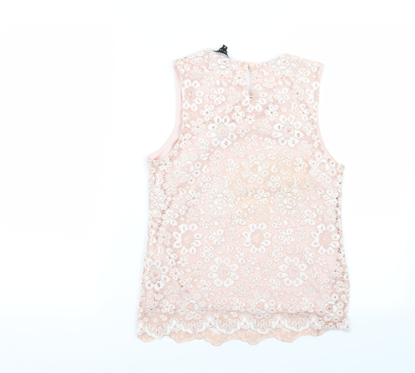 New Look Womens Pink Floral  Basic Tank Size 8