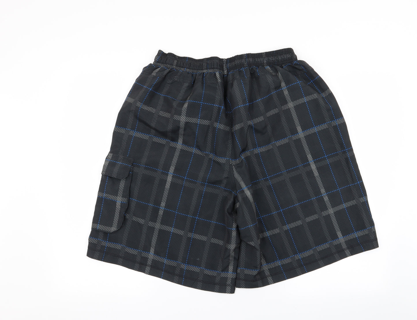 Lonsdale Mens Black Check  Sweat Shorts Size XL - Stretch waistband