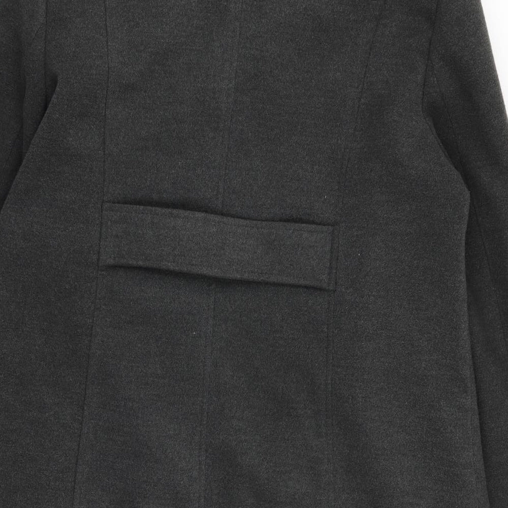 Preworn Womens Grey   Overcoat Coat Size 14