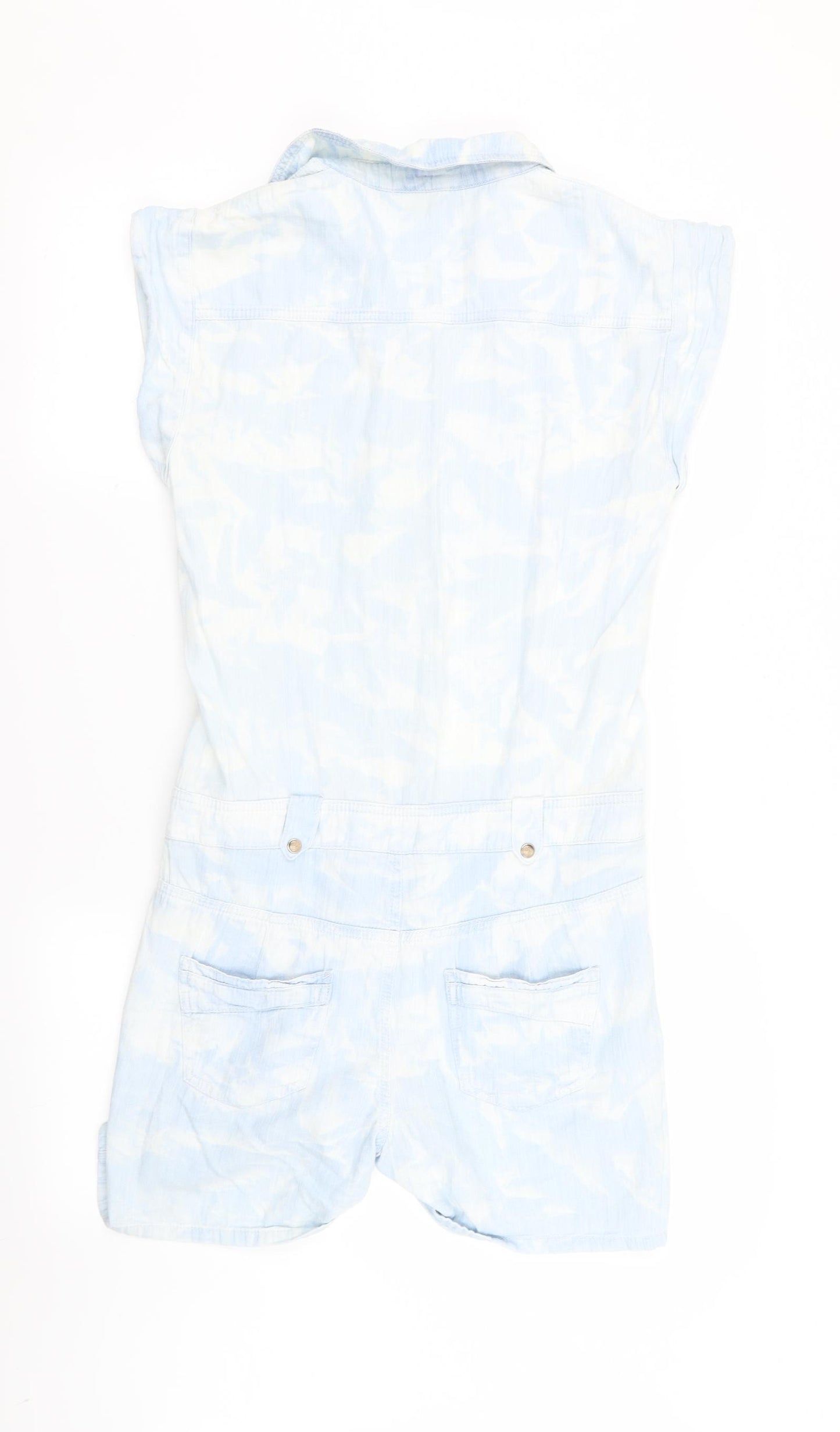 suitbelanco Womens Blue Geometric  Playsuit One-Piece Size XS