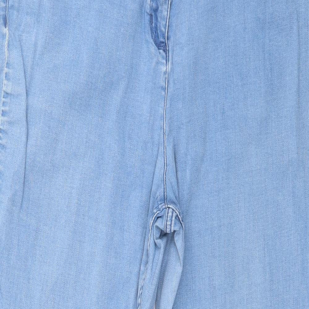 Marks and Spencer Womens Blue  Denim Trousers  Size 16 L29 in