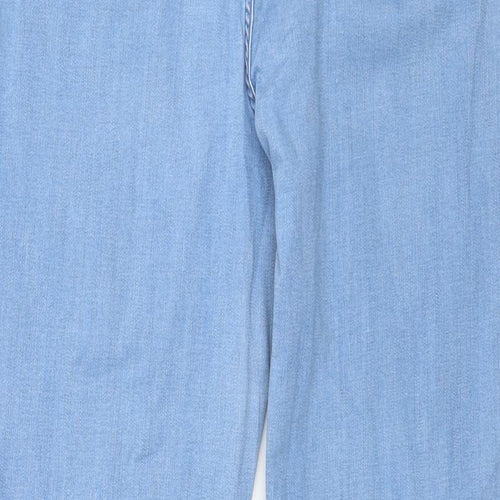 Marks and Spencer Womens Blue  Denim Trousers  Size 16 L29 in