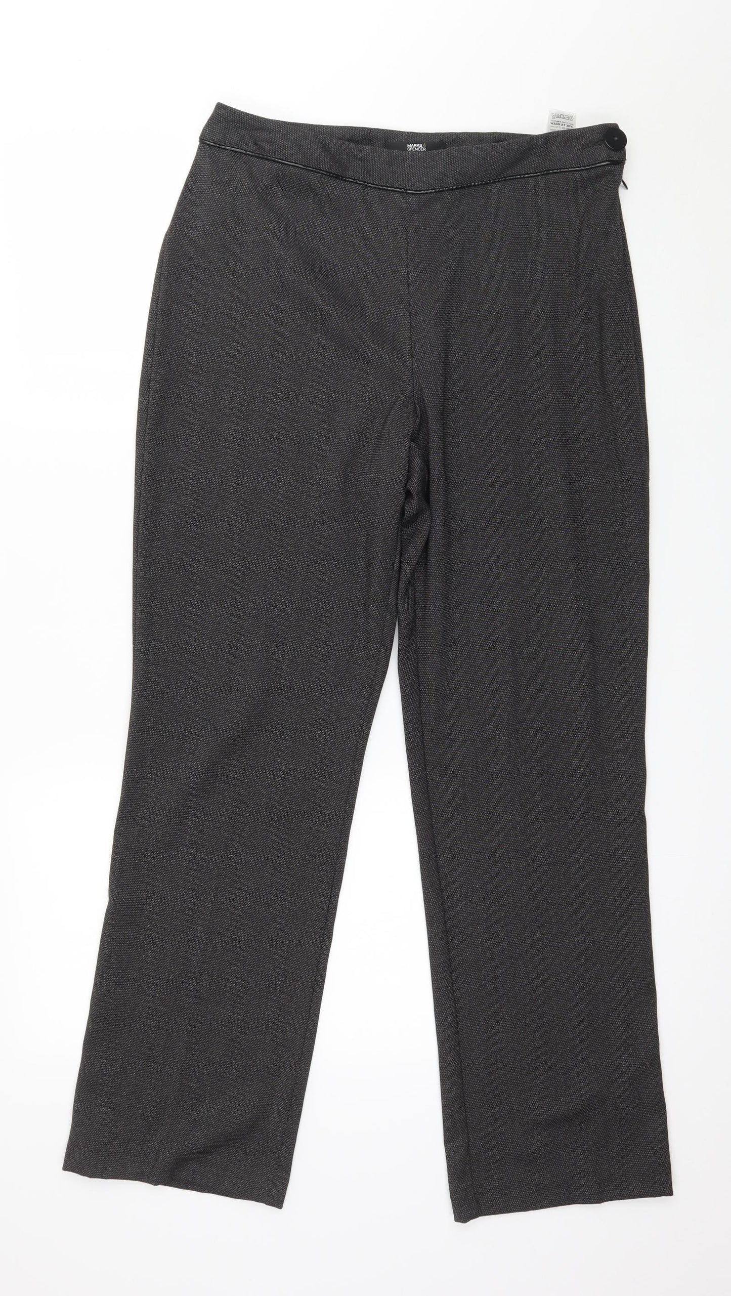 Marks and Spencer Womens Grey   Trousers  Size 10 L28 in