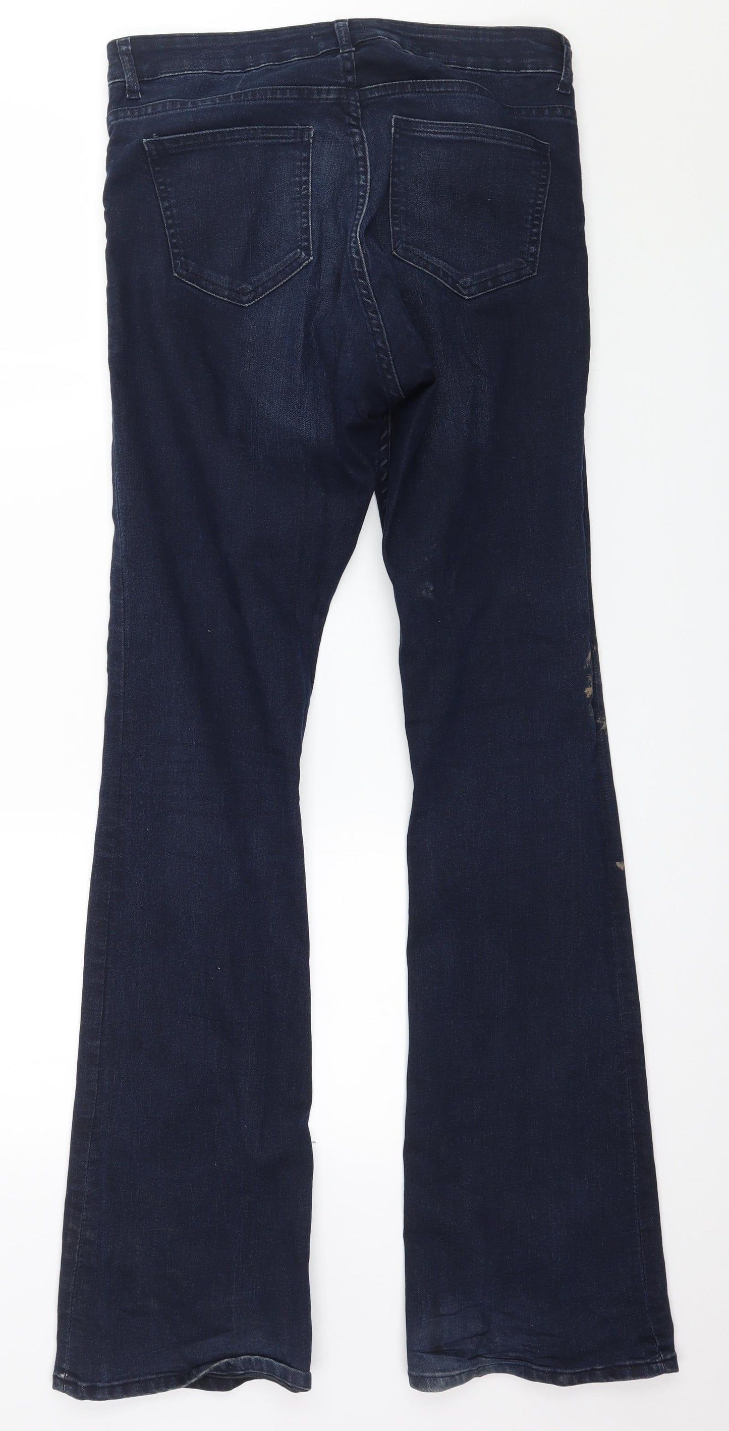 H&M Womens Blue  Denim Bootcut Jeans Size 10 L33 in