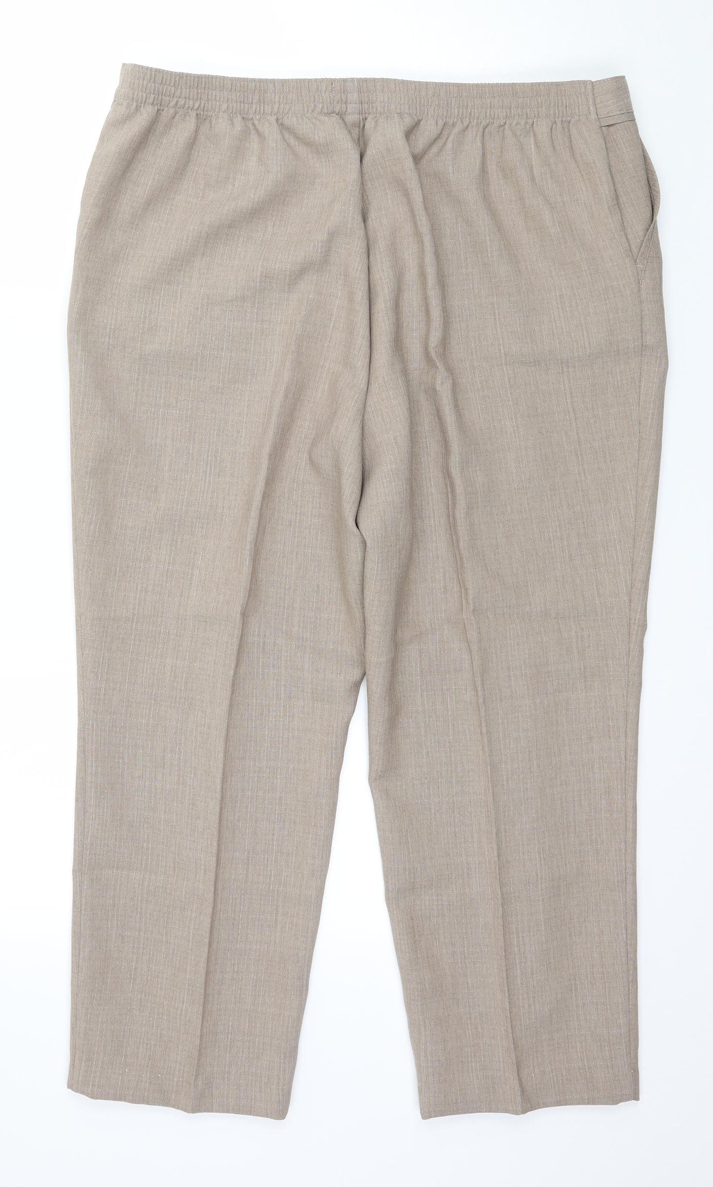 Marks and Spencer Womens Brown   Cropped Trousers Size 18 L25 in