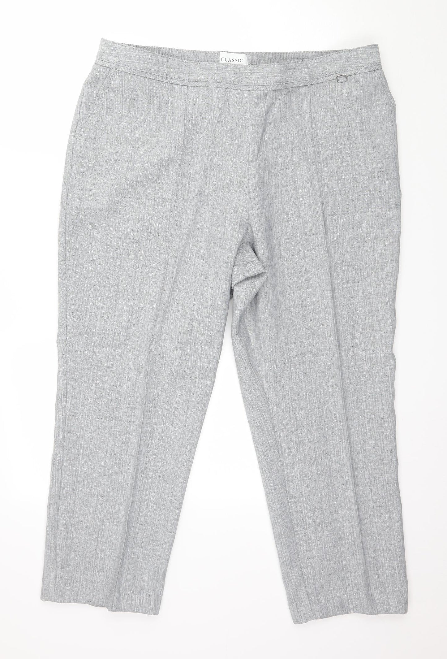 Marks and Spencer Womens Grey   Trousers  Size 18 L25 in