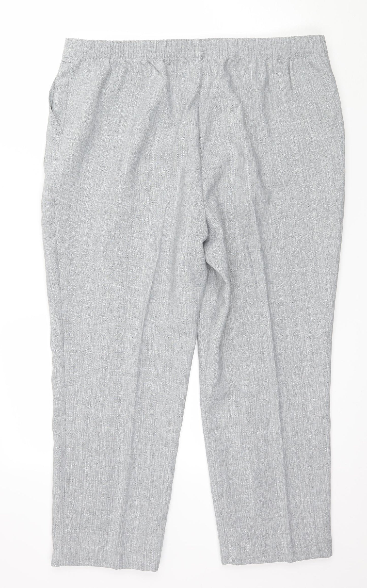 Marks and Spencer Womens Grey   Trousers  Size 18 L25 in