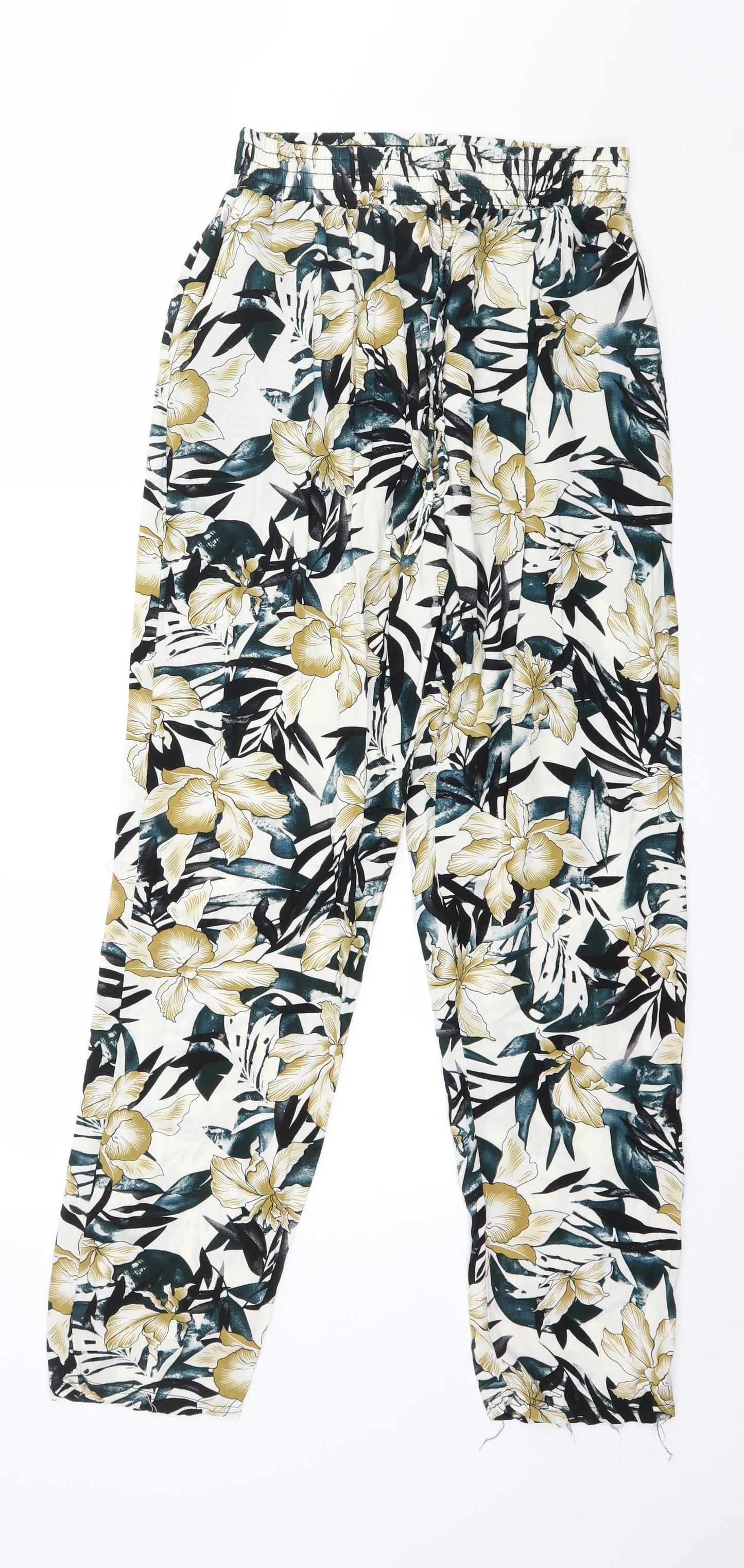 Preworn Womens Multicoloured Floral  Trousers  Size L L28 in