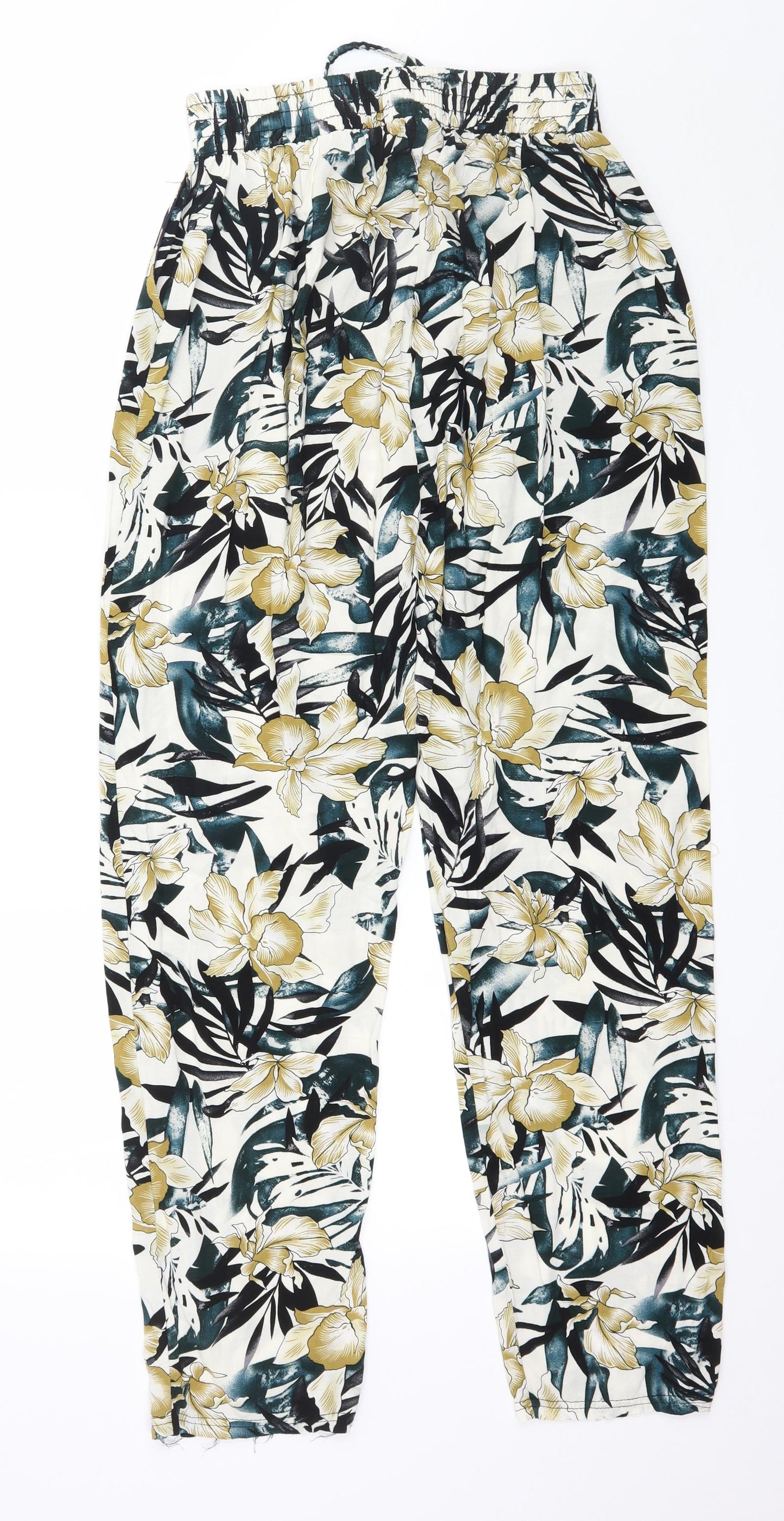 Preworn Womens Multicoloured Floral  Trousers  Size L L28 in