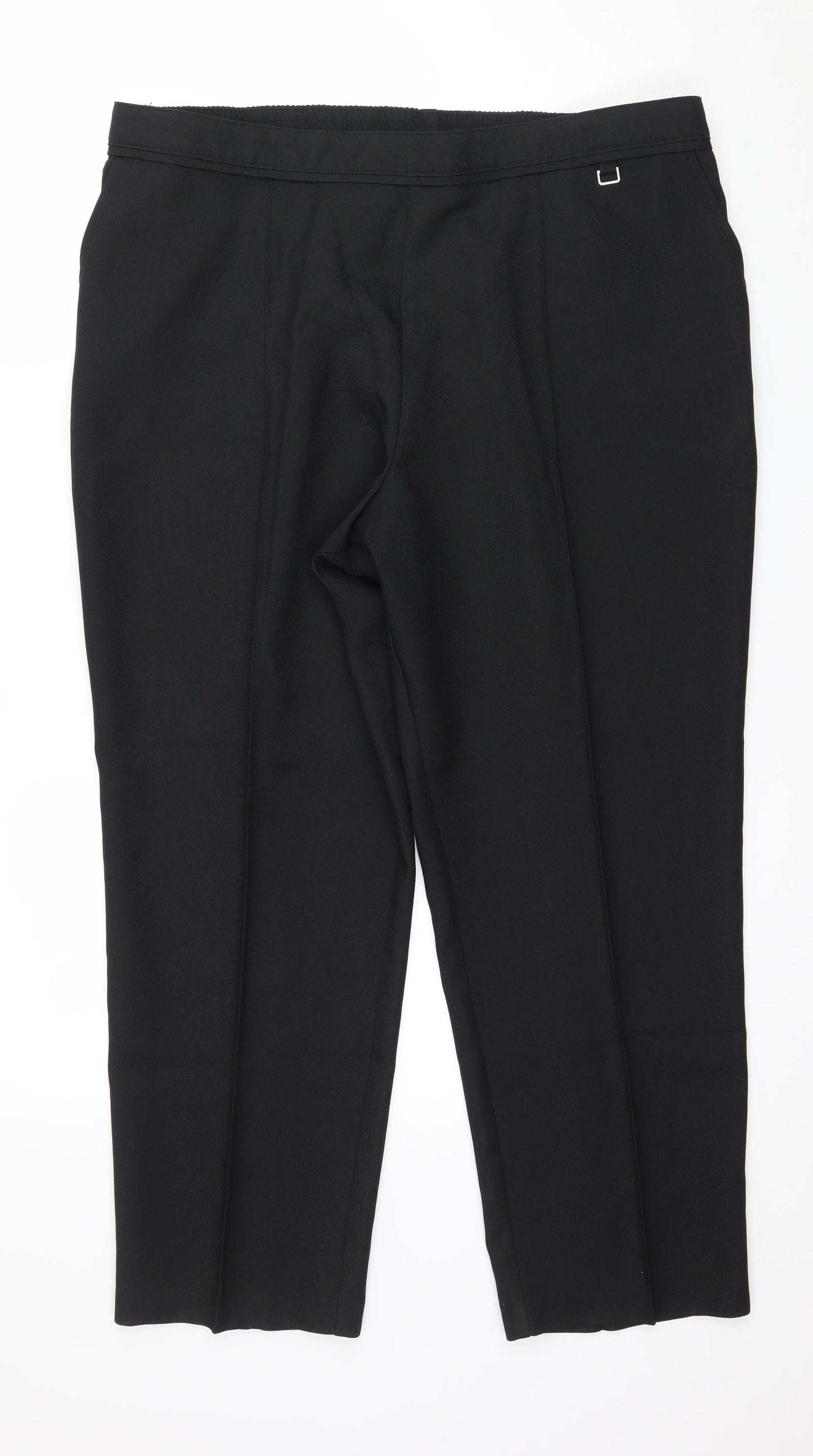 Marks and Spencer Womens Black   Trousers  Size 18 L25 in