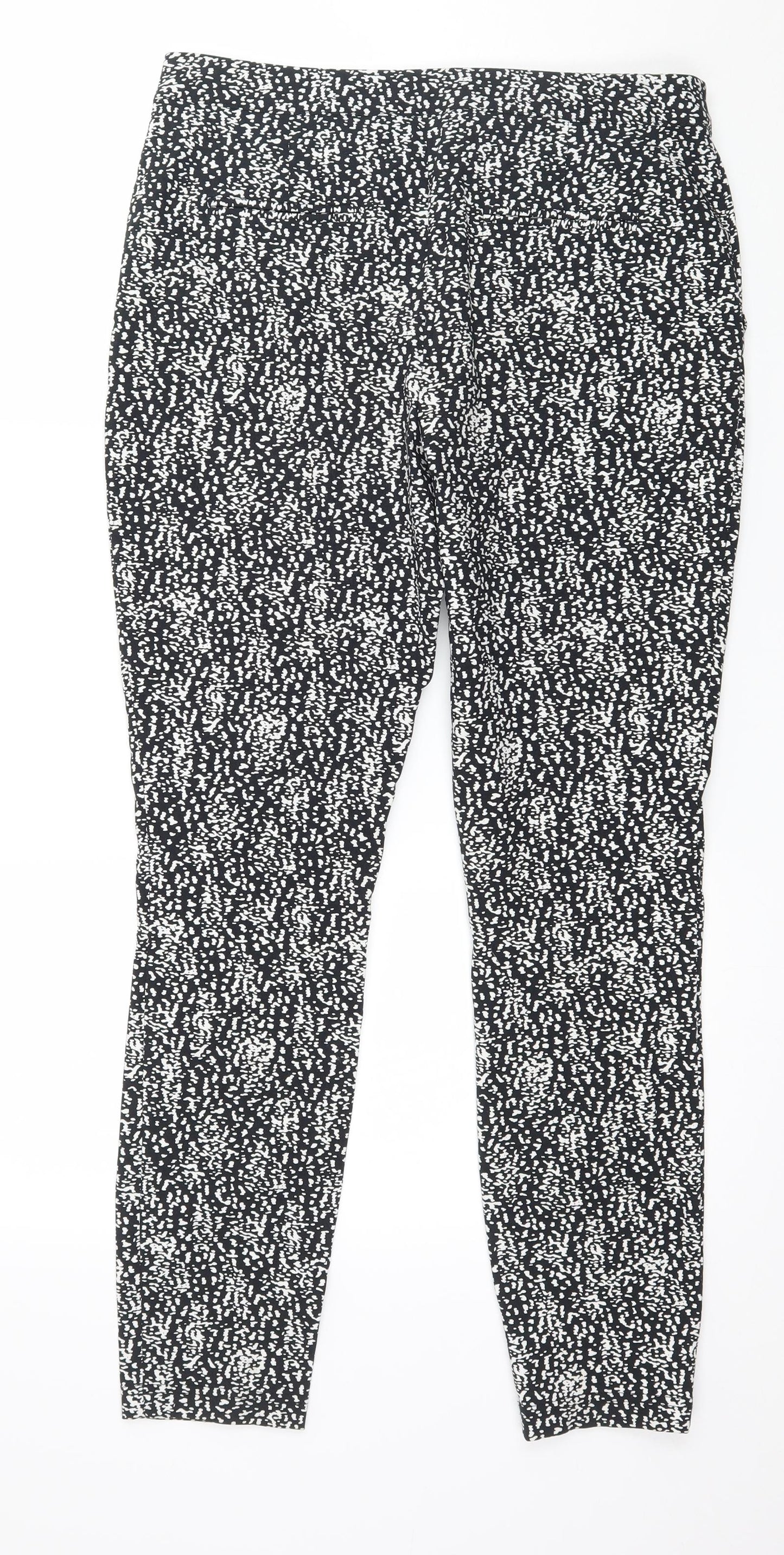 George Womens Black Polka Dot  Trousers  Size 12 L27 in