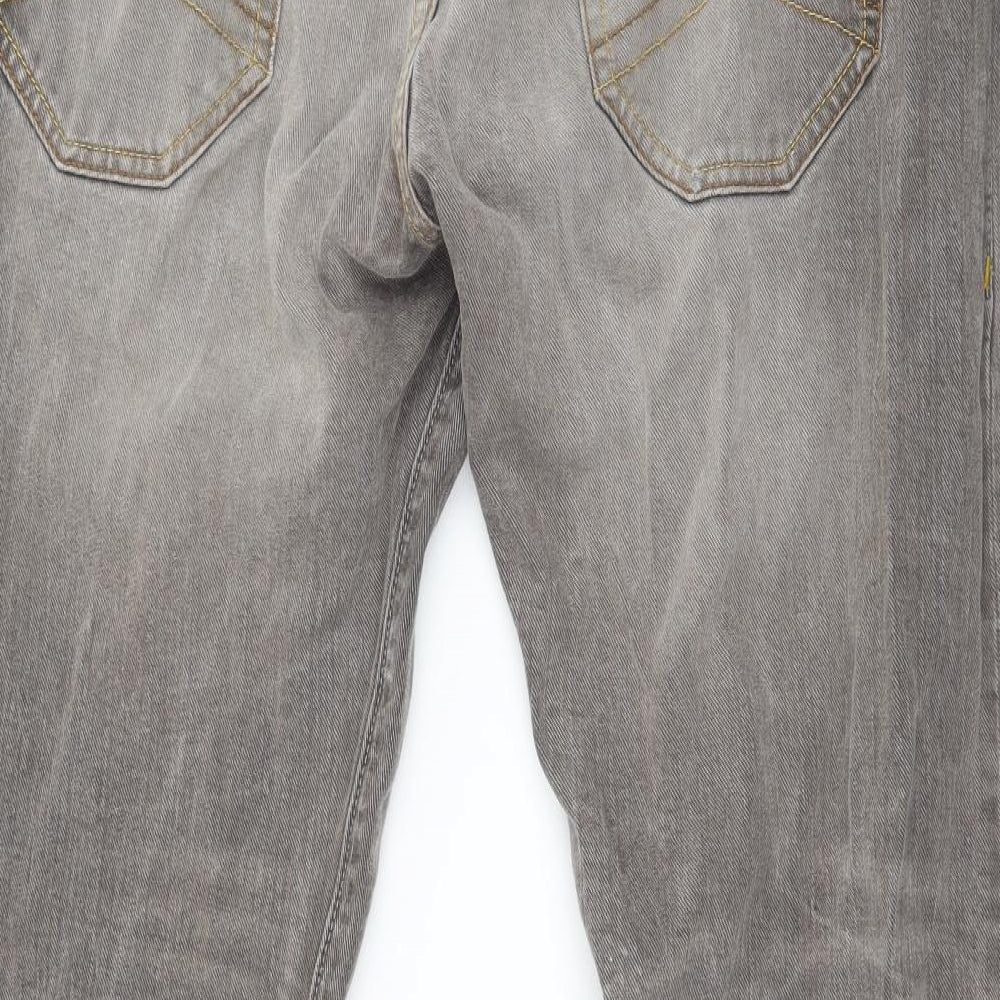 Armani Exchange Mens Grey  Denim Straight Jeans Size 33 in L31 in