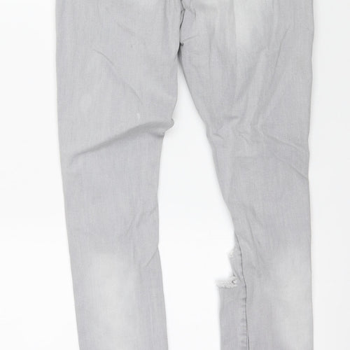 Denim & Co. Womens Grey  Denim Skinny Jeans Size 8 L27 in