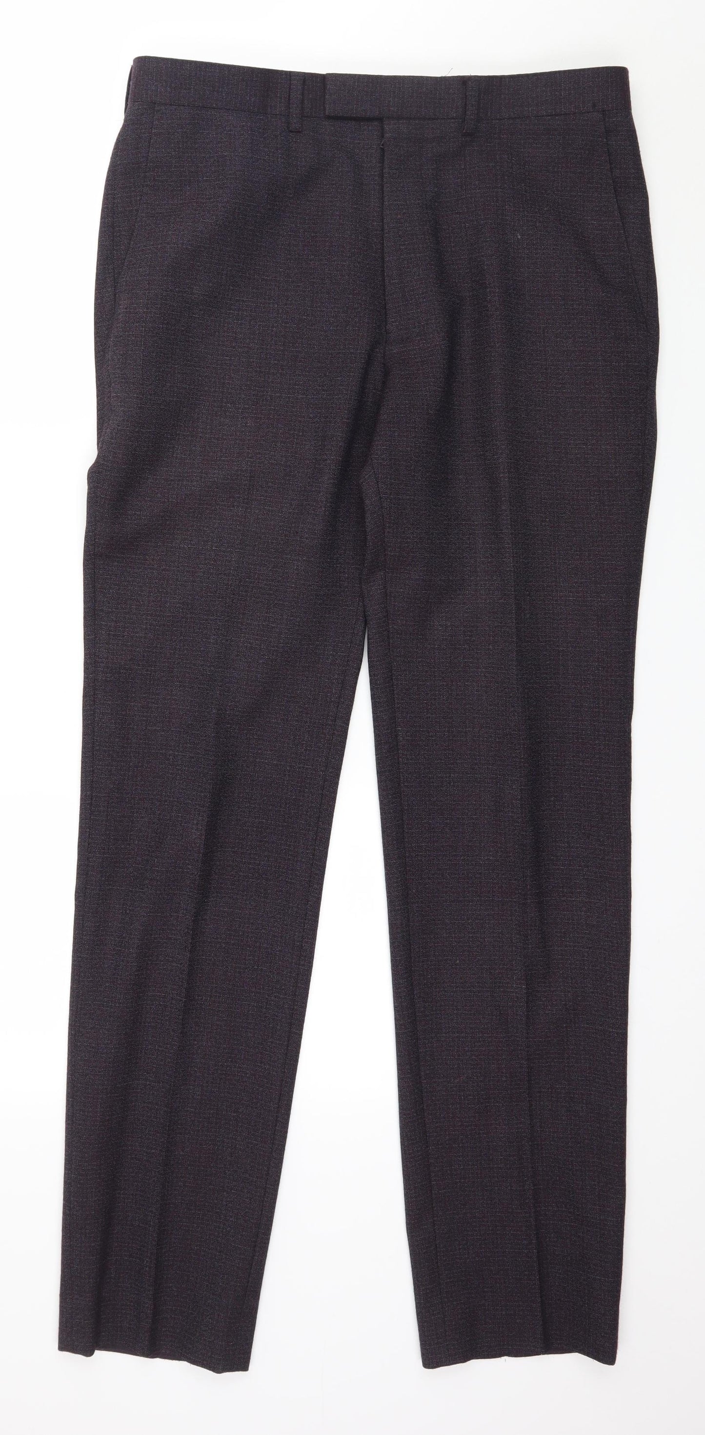 John Lewis Mens Purple Check  Trousers  Size 34 in L33 in