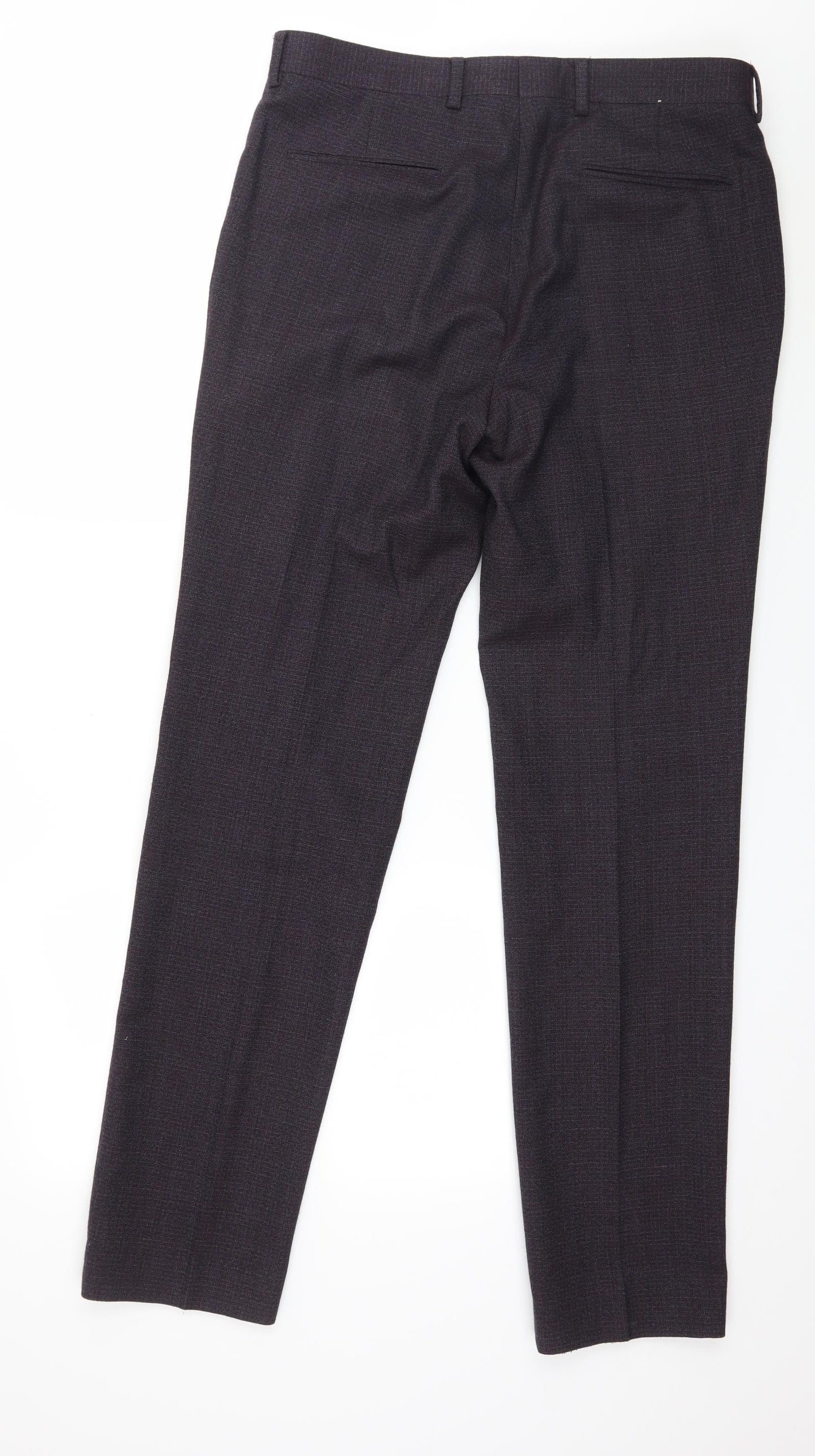 John Lewis Mens Purple Check  Trousers  Size 34 in L33 in