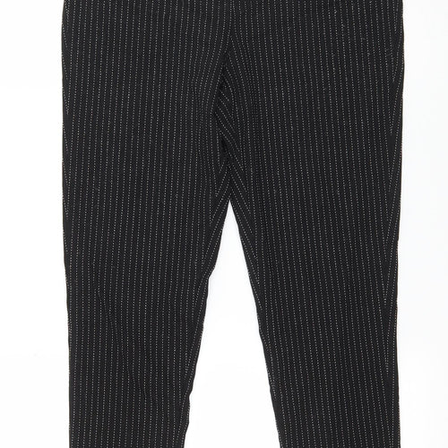 Dorothy Perkins Womens Black Striped  Trousers  Size 12 L26 in