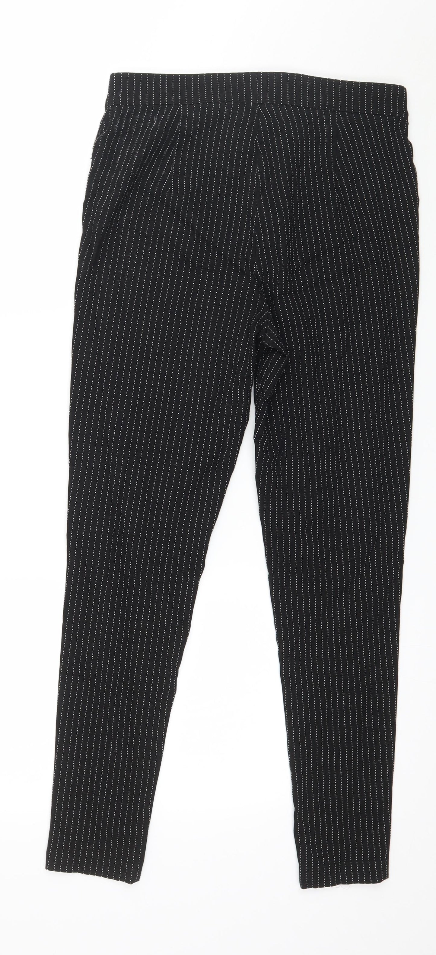 Dorothy Perkins Womens Black Striped  Trousers  Size 12 L26 in