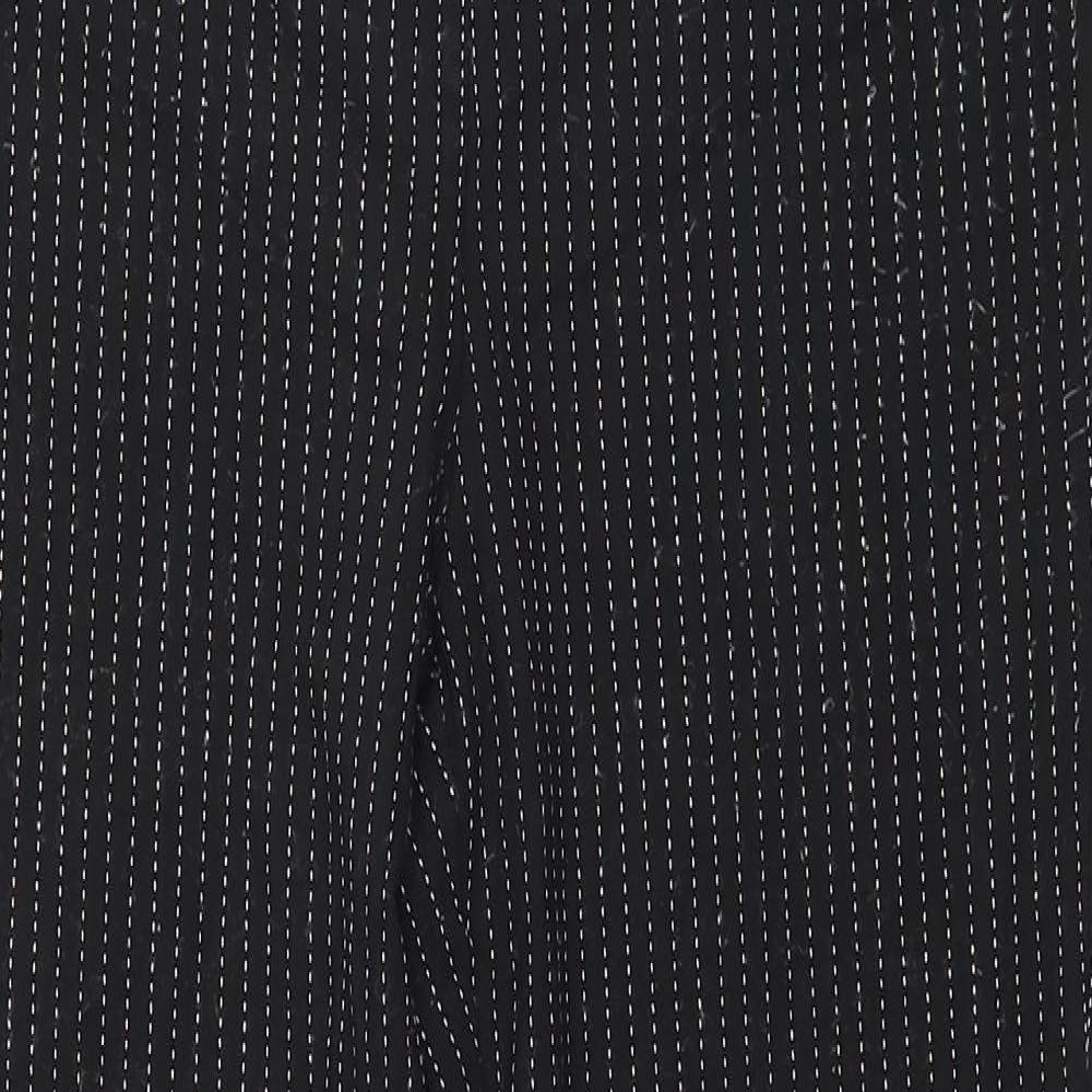 Dorothy Perkins Womens Black Striped  Trousers  Size 12 L26 in