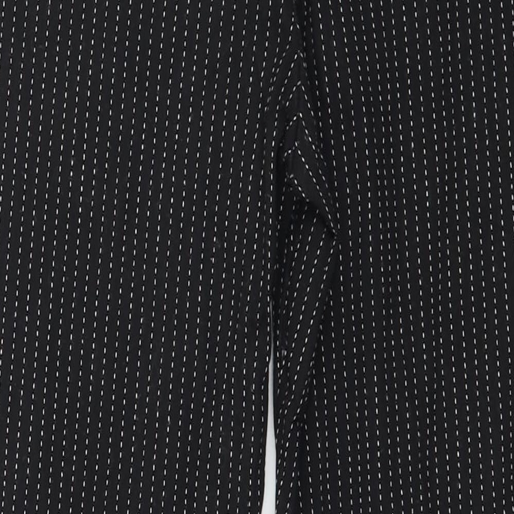 Dorothy Perkins Womens Black Striped  Trousers  Size 12 L26 in
