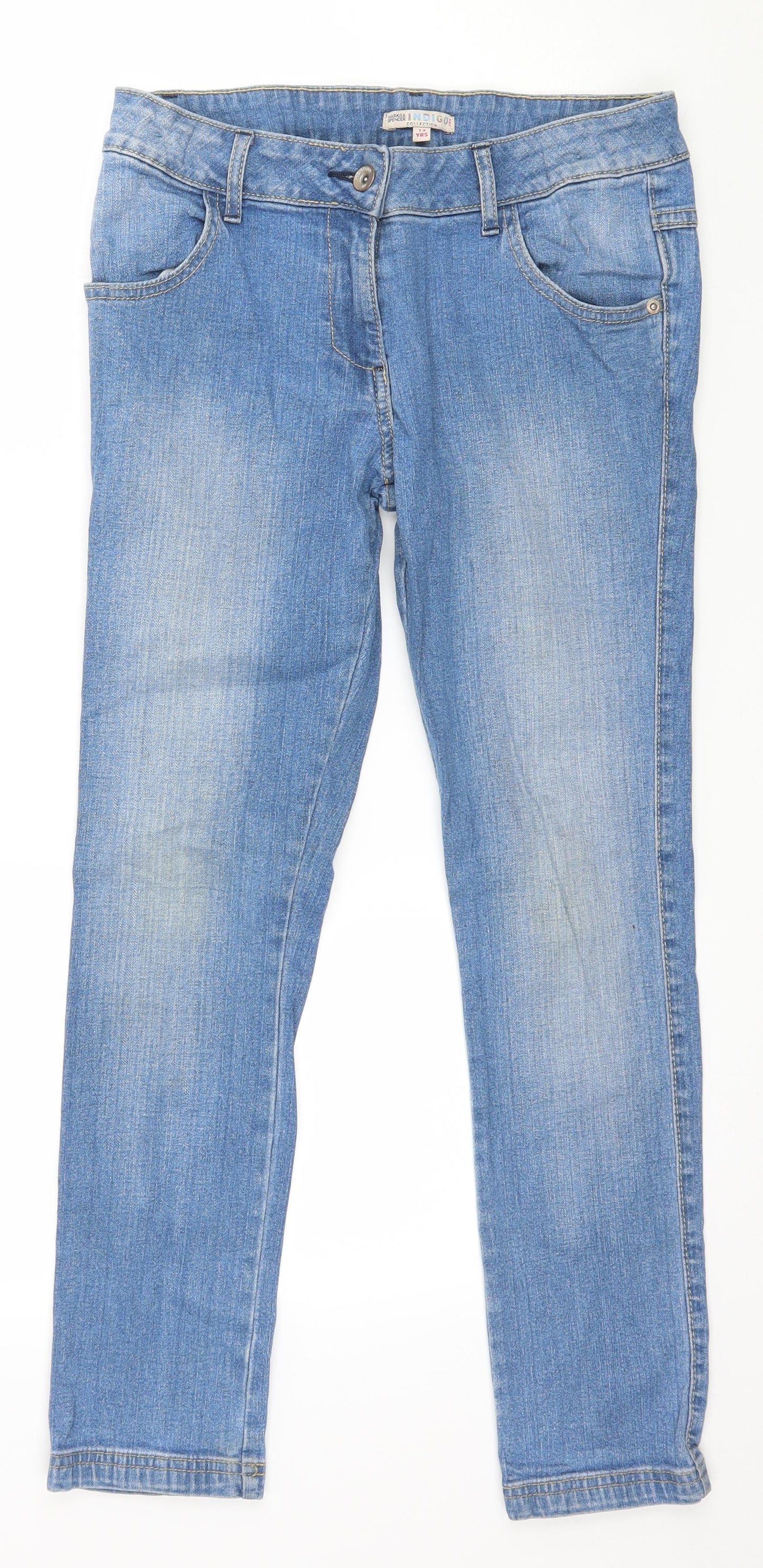 Indigo Girls Blue  Denim Straight Jeans Size 13 Years