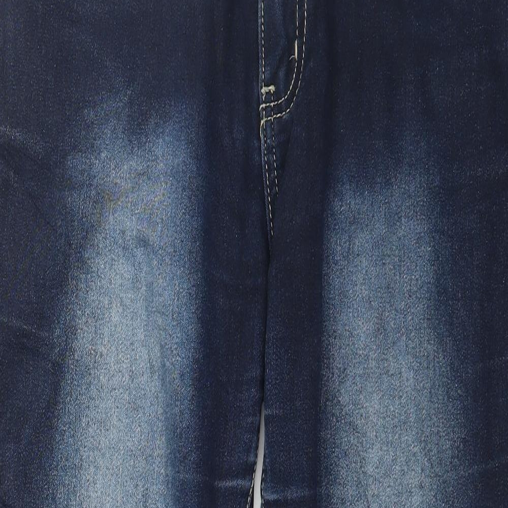 Preworn Womens Blue  Denim Tapered Jeans Size 34 in L26 in