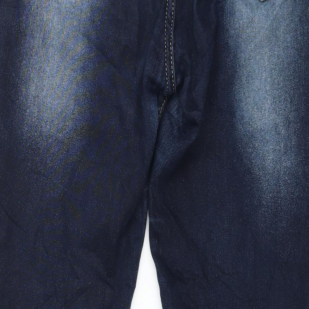Preworn Womens Blue  Denim Tapered Jeans Size 34 in L26 in