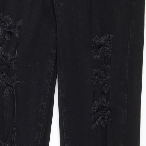 Denim & Co. Womens Black  Denim Skinny Jeans Size 8 L28 in
