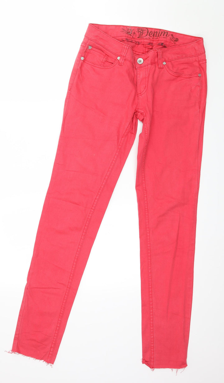 TOM TAILOR Womens Pink Denim Skinny Jeans Size 27 in L34 in
