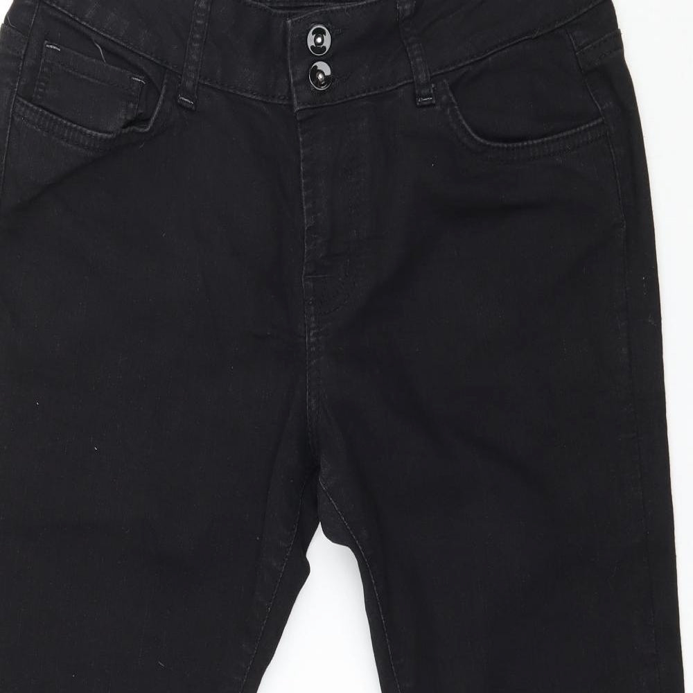 Jane Norman Womens Black  Denim Cropped Jeans Size 14 L24 in