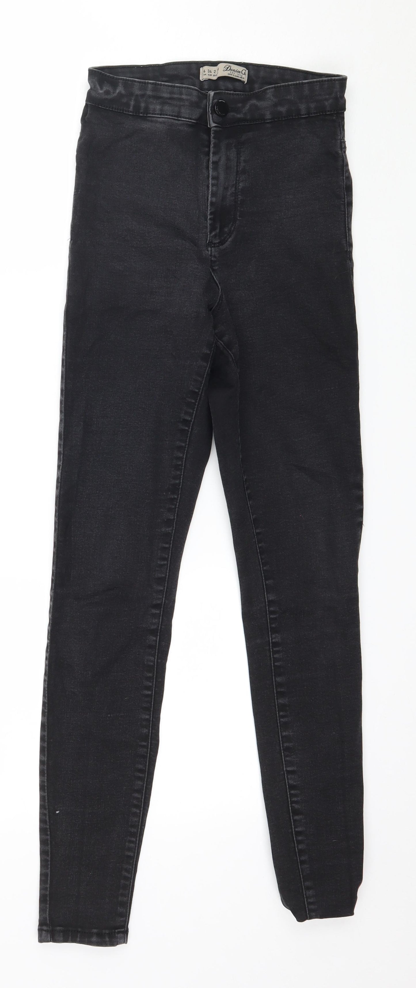 Denim & Co. Womens Grey  Denim Skinny Jeans Size 6 L26 in