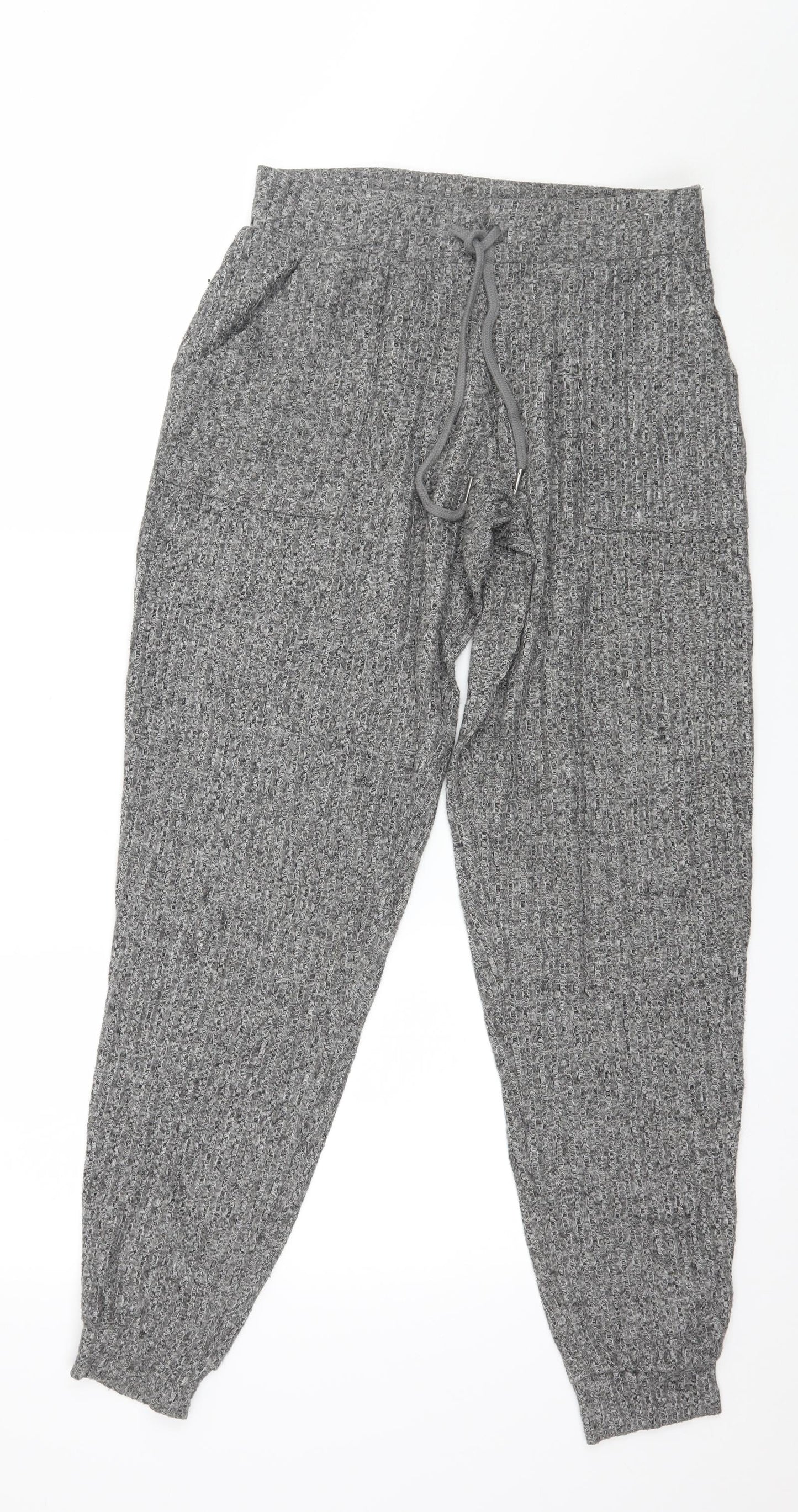 Love to Lounge Womens Grey Solid Knit Capri Pyjama Pants Size 6