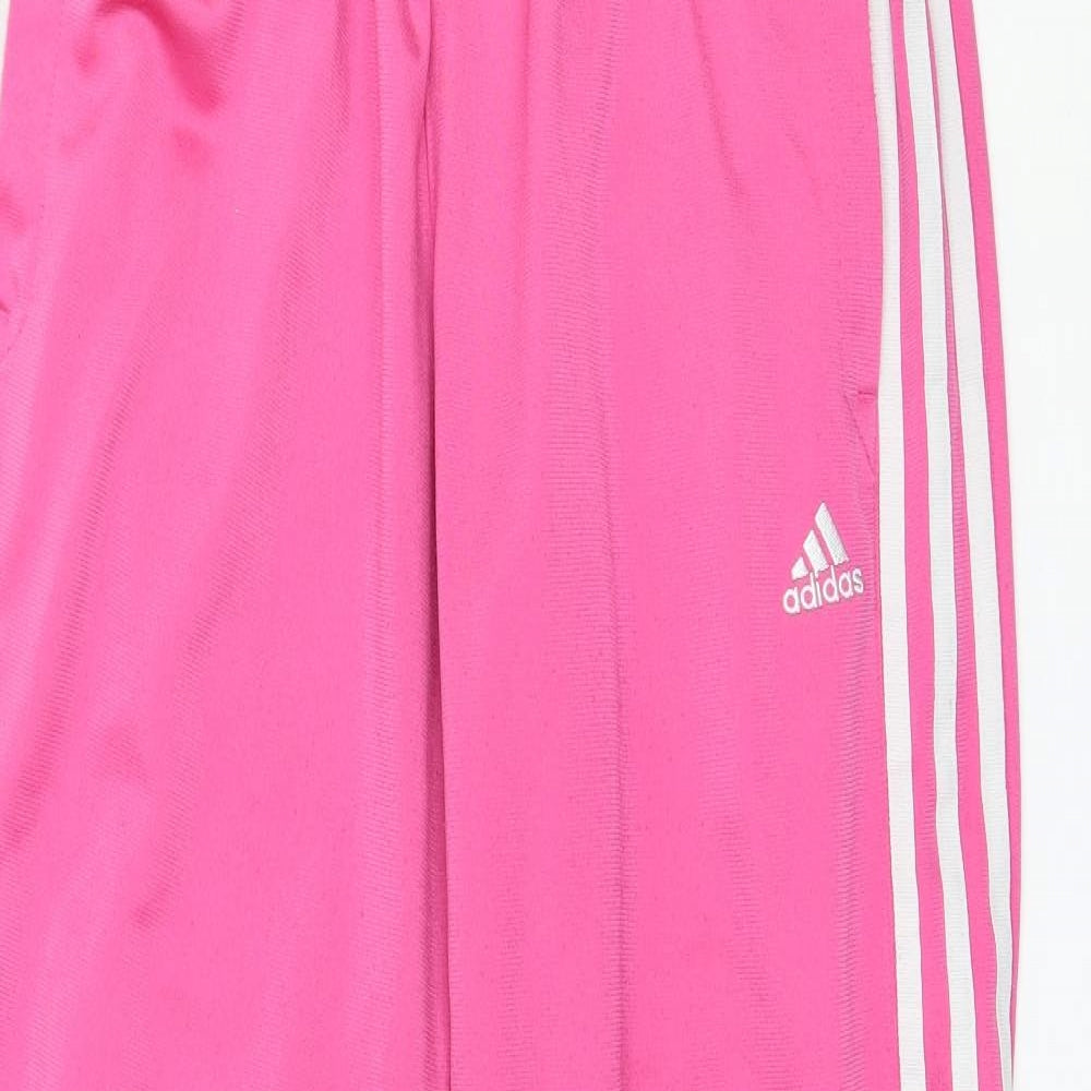adidas Womens Pink  Jersey Jogger Trousers Size 6 L31 in