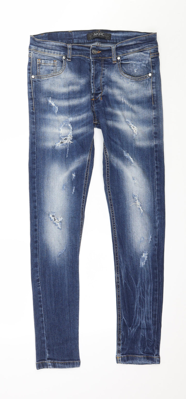 Akiro Womens Blue  Denim Skinny Jeans Size 32 in L29 in