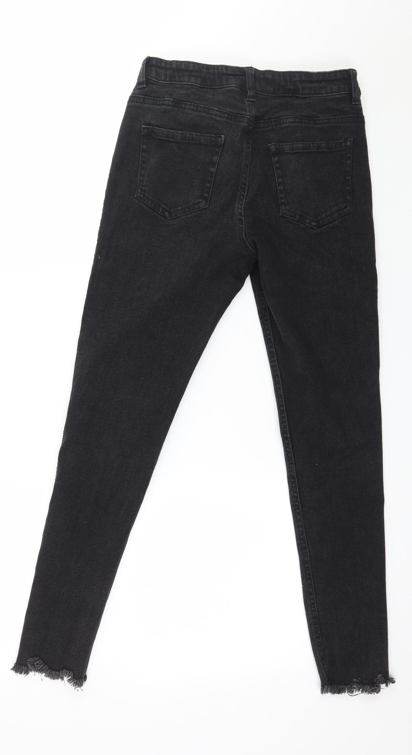 Destination Girls Grey Striped Denim Skinny Jeans Size 13 Years