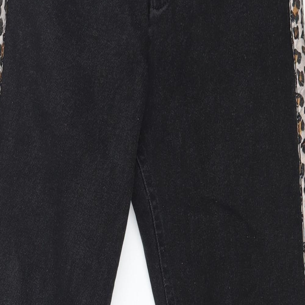 Destination Girls Grey Striped Denim Skinny Jeans Size 13 Years