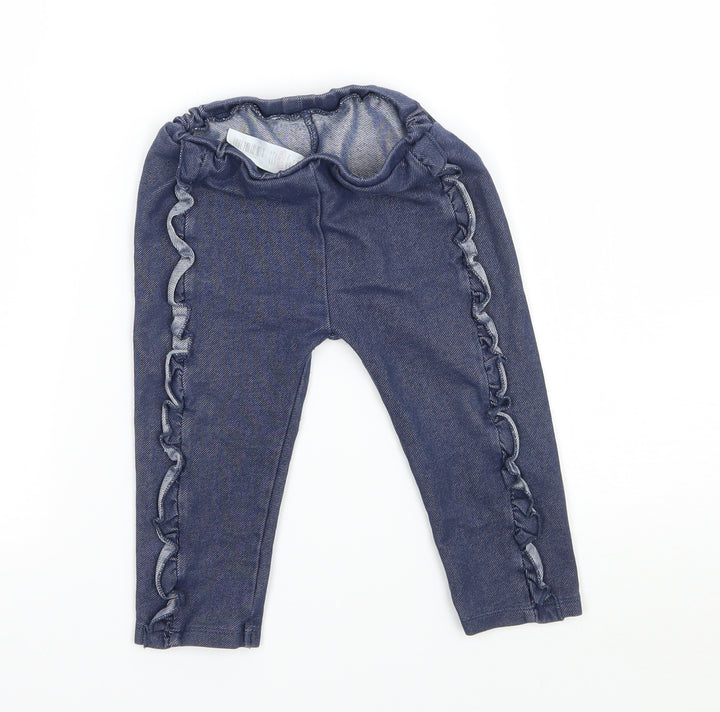 Nutmeg Baby Black  Jersey Jogger Trousers Size 9-12 Months