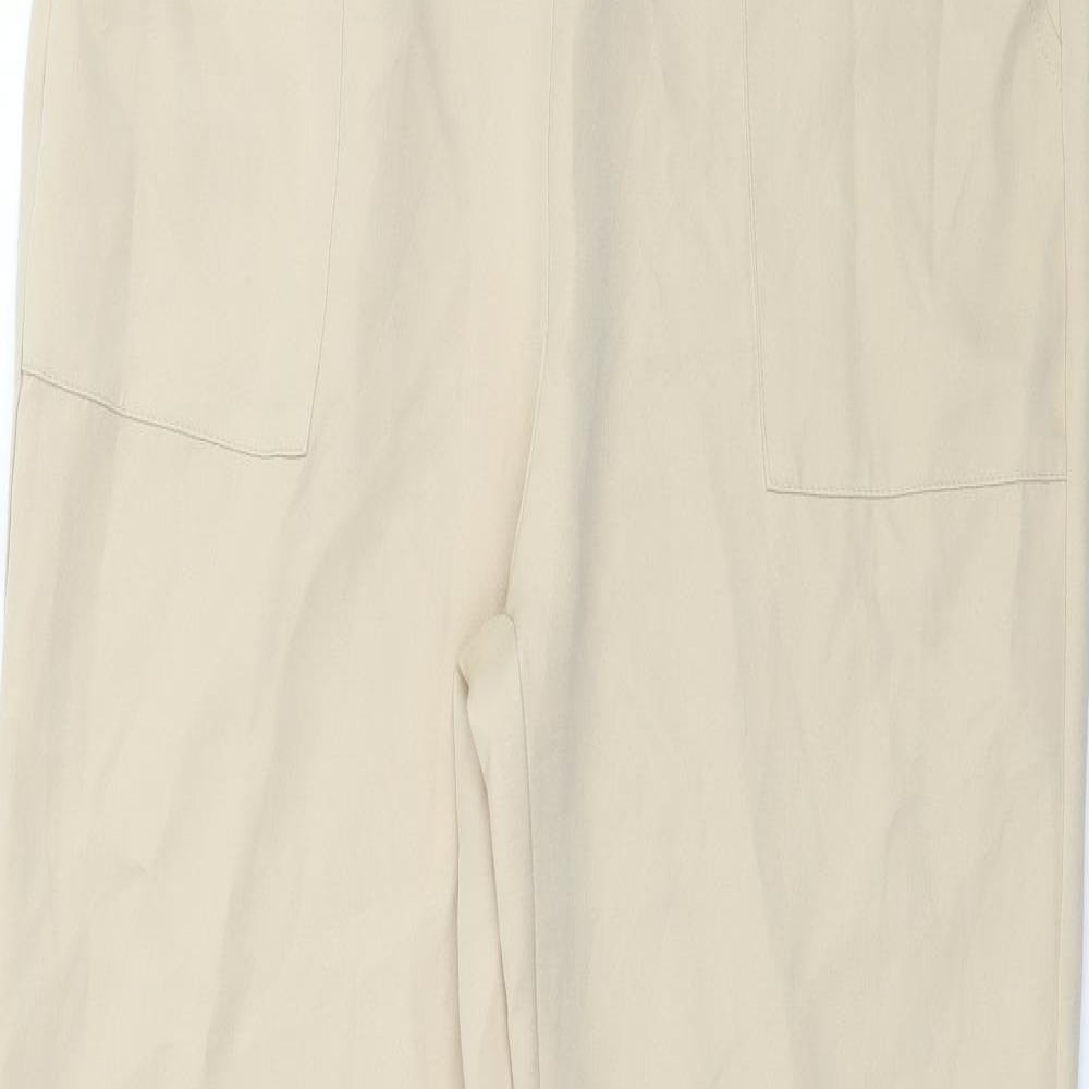 PRETTYLITTLETHING Womens Beige   Trousers  Size 10 L34 in